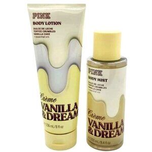 VS Pink Creme Vanilla & Dream Body Lotion & Mist Set